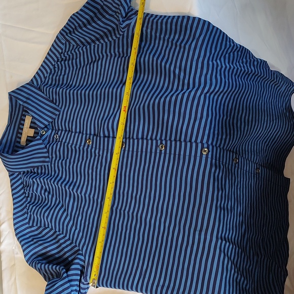 Fisherman Aesthetic 100% Silk Button-up Blouse Vintage Banana Republic - Picture 11 of 13